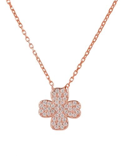 LÁTELITA London Lucky Four Leaf Clover Necklace Rosegold - Metallic