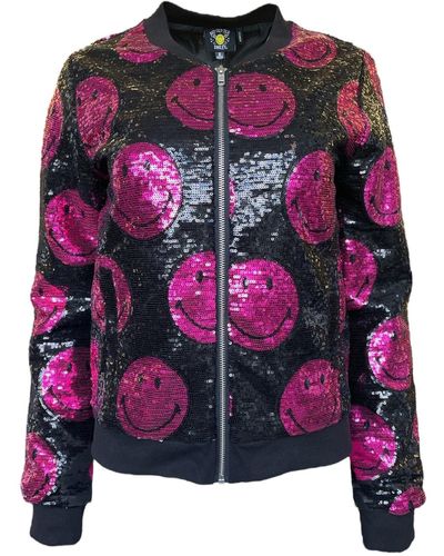 Any Old Iron X Smiley Pink Bomber Jacket