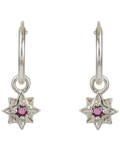Charlotte's Web Jewellery Guiding North Star huggie Hoop Earrings - Metallic