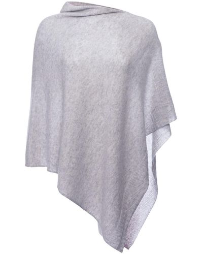 Loop Cashmere Cashmere Poncho In foggy - Grey