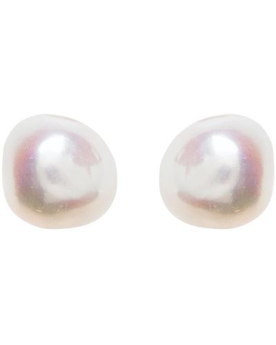 Ora Pearls White Baroque Pearl Studs Earrings - Pink