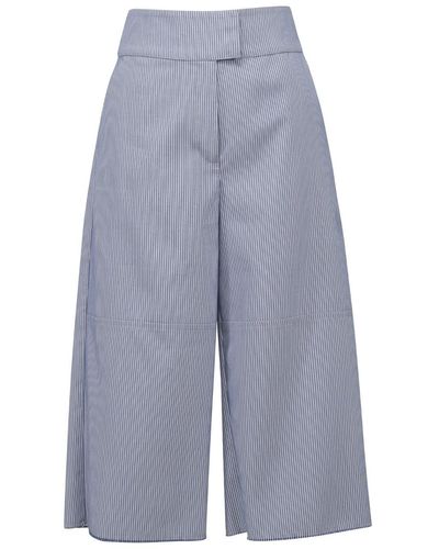 Smart and Joy Wide Capri Trousers - Blue