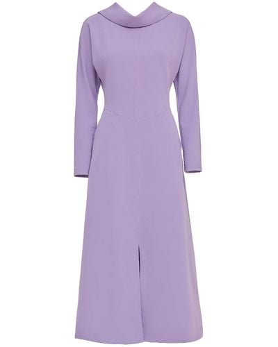 Julia Allert Elegant Fitted Dress With A Flared Skirt Lavander - Purple