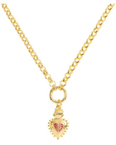 Patroula Jewellery Gold Belcher Frida Kahlo Necklace - Metallic