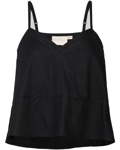 REISTOR V-neck Camisole With Lace - Black