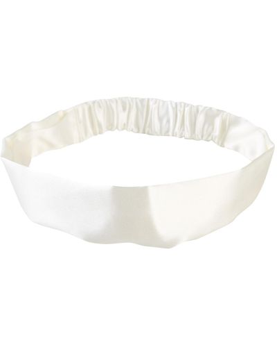 Soft Strokes Silk Pure Mulberry Silk Flat Headband - White