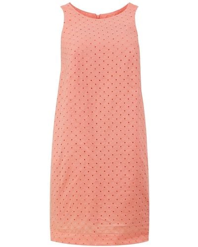 Conquista Coral Charm Embroidered Cotton Dress - Pink