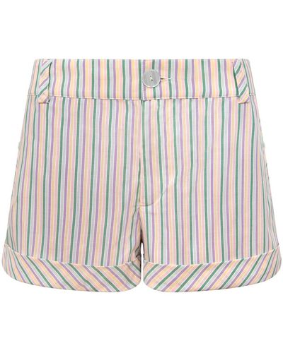 blonde gone rogue Ocean Drive Classic Shorts, Upcycled Cotton, In Colourful Stripe - Multicolor