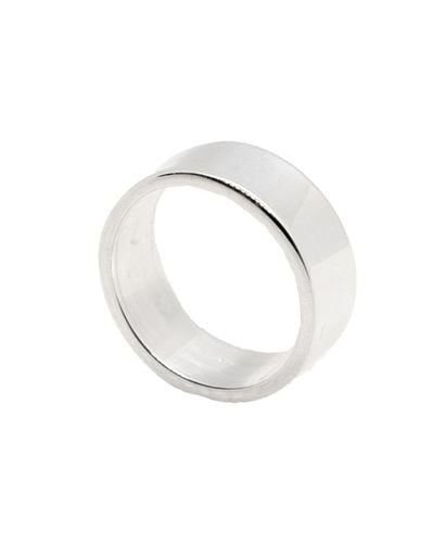 Kaizarin Men's Silver Band Ring - Metallic