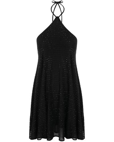 OW Collection Andie Rhinestone Dress - Black