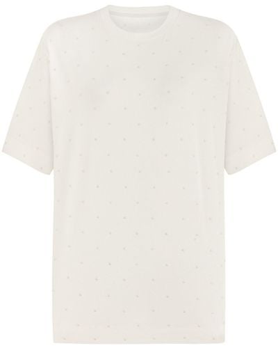 Nocturne Beaded Oversized T-shirt - White