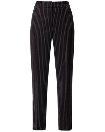 AGGI Erin Shadow Straight Suit Trousers - Black