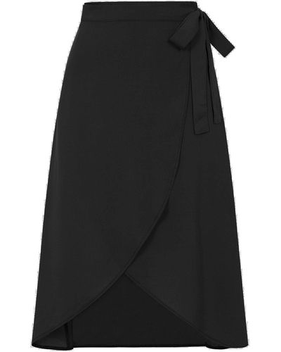 Sophie Cameron Davies Silk Wrap Skirt - Black