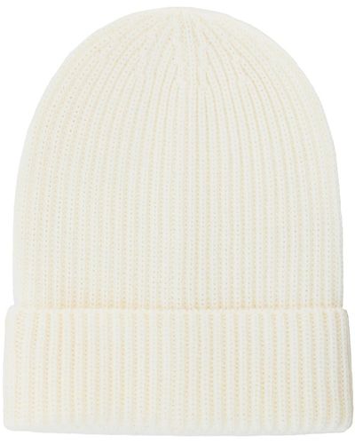 Julia Allert Neutrals Knitting Patterns Hat With Wide Cuff Ecru - White