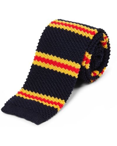 Burrows and Hare Wool Knitted Tie - Multicolor