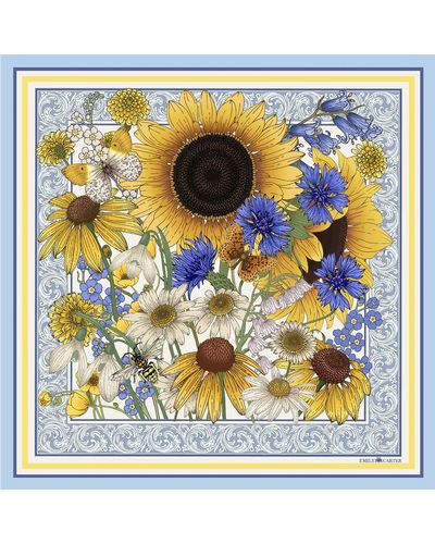 Emily Carter The Sunflower Bouquet Silk Scarf - Multicolor