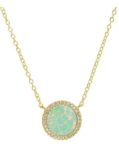 KAMARIA Beacon Opal Circle Necklace With Crystals - Green