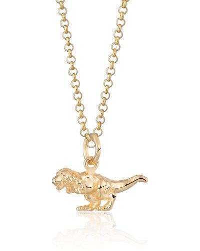 Scream Pretty T-rex Dinosaur Necklace - Metallic