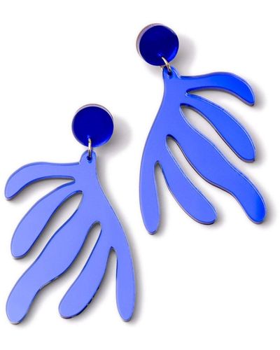 By Chavelli Matisse Earrings In Mirror - Blue