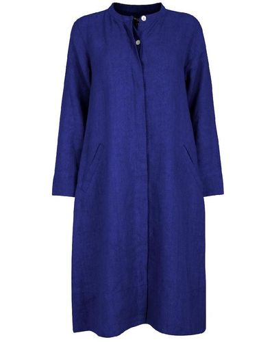 NoLoGo-chic Ultra Super Mix Coat Dress Linen Ultramarine - Blue