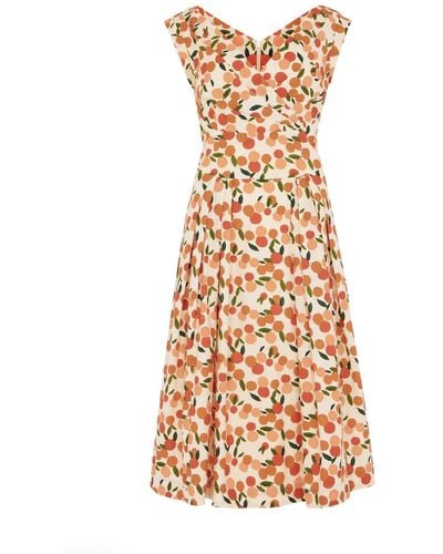 Emily and Fin Florence Mini Summer Oranges Dress - Multicolour