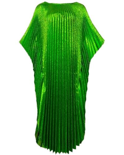 Julia Clancey Snazzy Madam Emerald Pleated Kaftan - Green