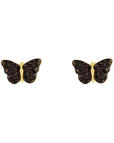 SHYMI Pave Butterfly Studs - Black