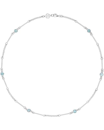 Zoe & Morgan Azalea Necklace Silver Blue Apatite - Metallic