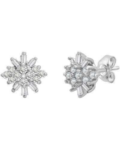 Miki & Jane Arazely Diamond Scattered Flower Earrings - Metallic