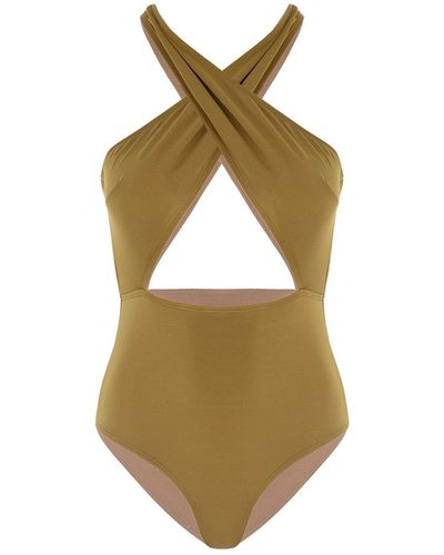 Movom Francis Front Cross One Piece - Green