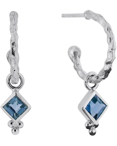 Charlotte's Web Jewellery Divinity Princess Hoop Earrings - Blue