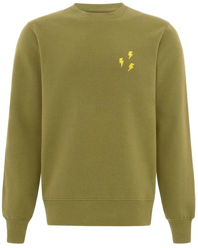 blonde gone rogue Flashes Embroidery Organic Cotton S Sweatshirt In - Green