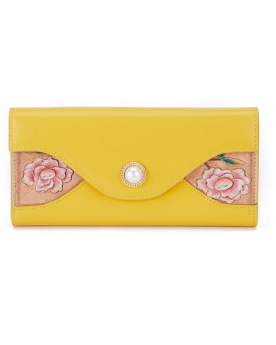 Bellorita Rose Continental Wallet Leather Yellow