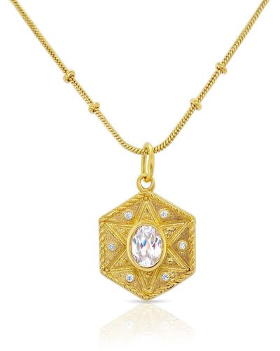 GEM BAZAAR Diamond Birthstone Mythology Pendant - Metallic