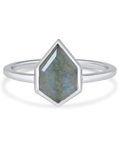 Zohreh V. Jewellery Labradorite Kite Ring Sterling Silver - Multicolour