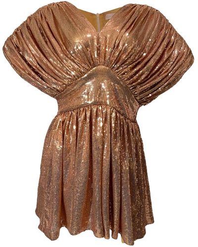 Julia Clancey Zowie Sequin Mini Dress - Brown