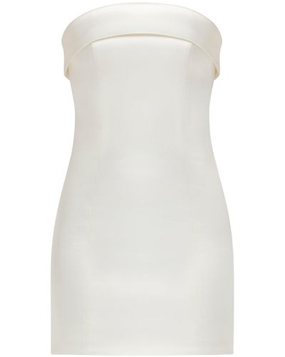 Tia Dorraine Romantic Allure Satin Mini Dress - White