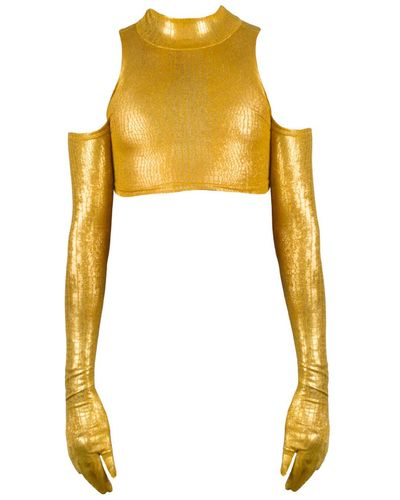 Paloma Lira Gloves Magic Crop Top - Metallic