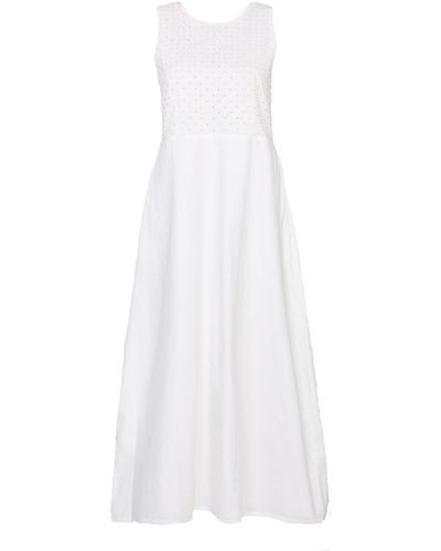 REISTOR Cross-back Midi Dress - White