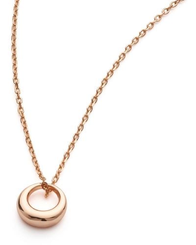 Elk & Bloom Rose Gold Dainty Circle Necklace - Metallic