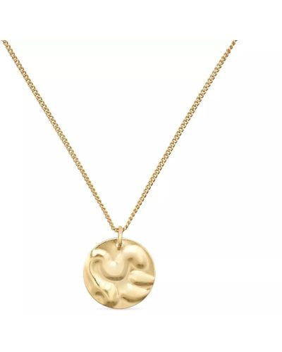 Elk & Bloom Chunky Coin Medallion Necklace - Metallic