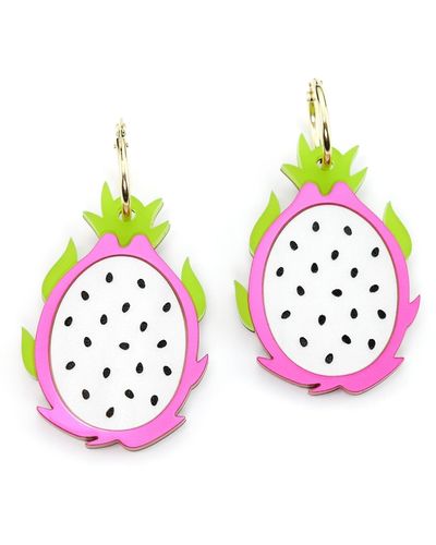 By Chavelli Dragonfruit Earrings - Pink