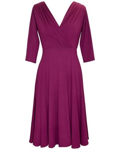Alie Street London Annie Dress In Plum Wine - Purple
