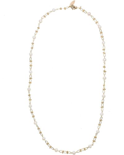 Farra Freshwater Pearls Sunglasses Chain - White