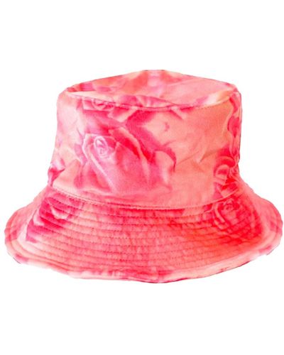 Elsie & Fred Liaison Velvet Rose Print Floppy Bucket Hat - Pink