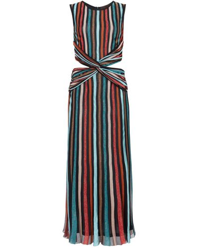 Kukhareva London Kaleidoscope Stripe Maxi Vania Dress - Multicolor