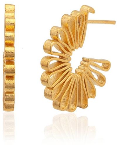 Milou Jewelry Flow Hoop Earrings - Metallic