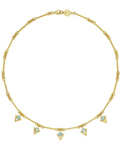 Zoe & Morgan Hyacinth Necklace Apatite - Metallic