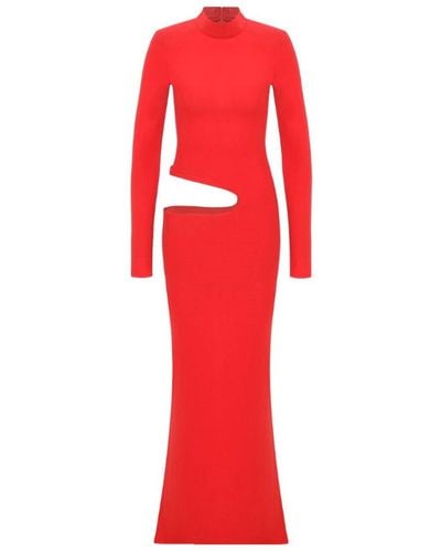 M Made in Italy Womens One-Shoulder Maxi Dress with Tiered Silhouette :  : Clothing, Shoes & Accessories