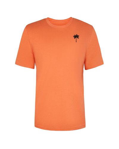 INGMARSON Palm Tree Embroidered T-shirt Orange Men
